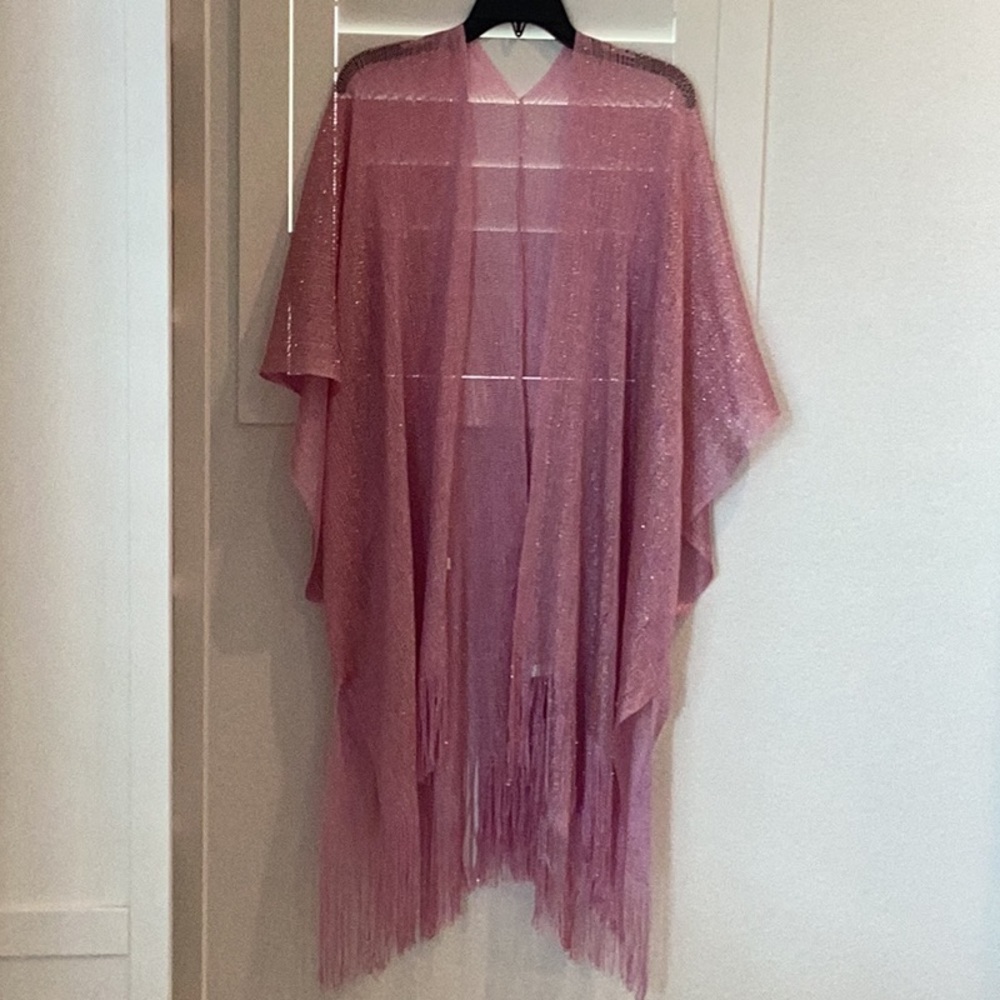 Women’s Pink Sparkly Sheer Cover Up, SIZE 3X, NWOT